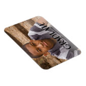 Modernes Black Overlay 2025 Foto Grad Ankündigung Magnet (Rechte Seite)