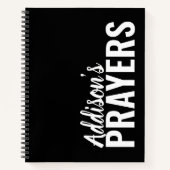 Modernes Black Personalisiert Prayer Journal Noteb Notizblock (Vorderseite)