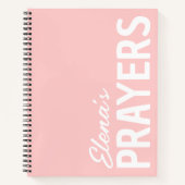Modernes Black Personalisiert Prayer Journal Noteb Notizblock (Vorderseite)