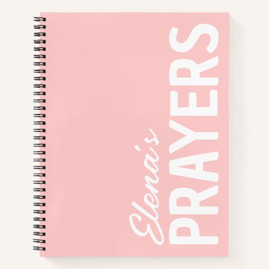 Modernes Black Personalisiert Prayer Journal Noteb Notizblock (Vorderseite)