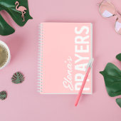 Modernes Black Personalisiert Prayer Journal Noteb Notizblock