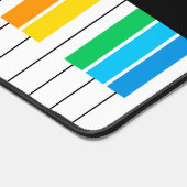 Modernes Black Piano Personalisierte Tastatur Schreibtischunterlage (Ecke)