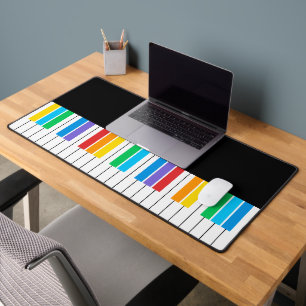 Modernes Black Piano Personalisierte Tastatur Schreibtischunterlage