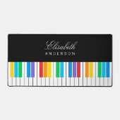 Modernes Black Piano Personalisierte Tastatur Schreibtischunterlage (Vorderseite)