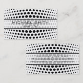 Modernes Black Polka Dot Pattern Visitenkarte (Vorne/Hinten)