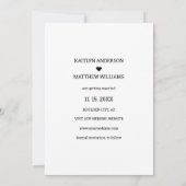 Modernes Black Script-Foto Minimalistisch Wedding Save The Date (Rückseite)