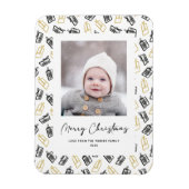 Modernes Black Script Niedlich Gold Black Geschenk Magnet (Vertikal)