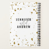 Modernes Black Script Wedding Bullet Journal BUJO Notizblock (Rückseite)