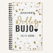 Modernes Black Script Wedding Bullet Journal BUJO Notizblock (Vorderseite)