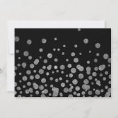 Modernes Black & Silver 80. Überraschung Geburtsta Einladung (Rückseite)