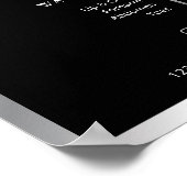 Modernes Black & Silver Business Pricing Menü Post Poster (Ecke)