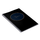 Modernes Black Spiral Foto Notebook Notizblock (Rechte Seite)