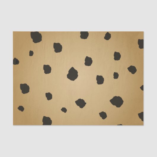 Modernes Black Spot Goldenrod Gold Beige Tan Party Seidenpapier (Vorderseite)