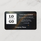 Modernes Black Star Custom Logo und QR-Code Visitenkarte (Vorderseite)