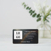 Modernes Black Star Custom Logo und QR-Code Visitenkarte (Stehend Vorderseite)