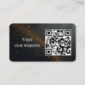 Modernes Black Star Custom Logo und QR-Code Visitenkarte (Rückseite)