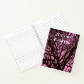 Modernes Black Tree Pink Nature Journal Notizblock (Innenseite)
