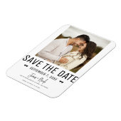 Modernes Black Trendy Save the Date Wedding Foto Magnet (Linke Seite)