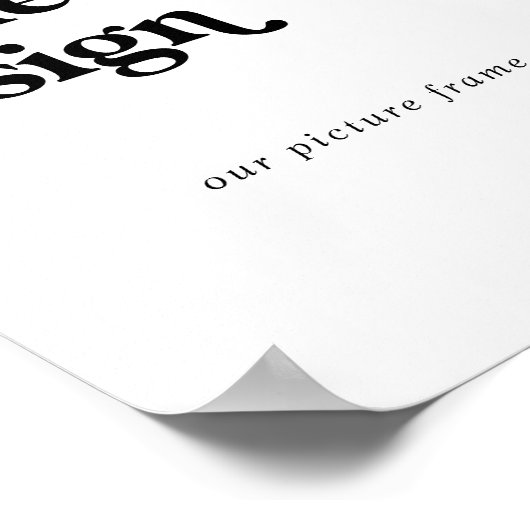 Modernes Black Typografy Alternative Guest Book Poster (Ecke)