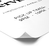 Modernes Black Typografy Shuttle Service-Zeichen Poster (Ecke)