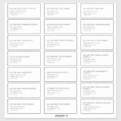 Modernes Black Typography Guest Address Labels (Blatt)