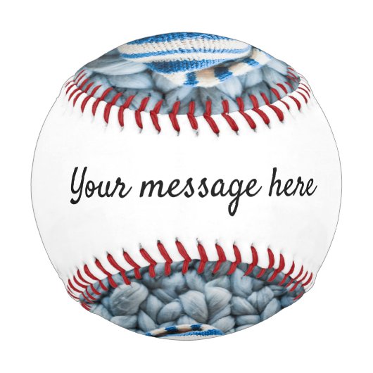 Modernes Black & White New Baby Ankündigung Foto Baseball (Rückseite)