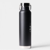 Modernes Black Your Name Custom Abschluss Geschenk Trinkflasche (Vorne)