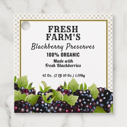 Modernes BlackBerry-Obstkonserven | Jar Label (Vorderseite)