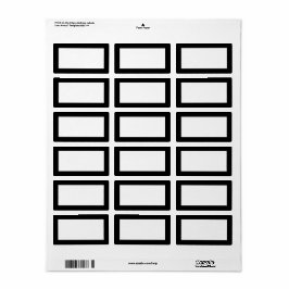Modernes Blank-Template-Label mit schwarzer Grenze Adressaufkleber