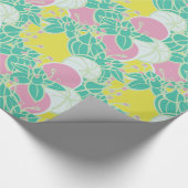 modernes Blatt-, Knospen- und Blume-Packpapier Geschenkpapier (Ecke)