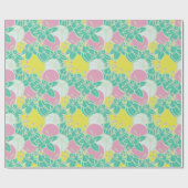 modernes Blatt-, Knospen- und Blume-Packpapier Geschenkpapier (Flach)