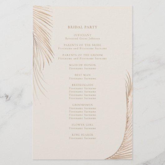 Modernes Blätter für einfache Palmen (Rückseite)