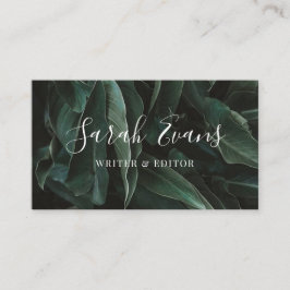 Modernes Blätter-Grün Visitenkarte