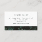 Modernes Blätter-Grün Visitenkarte (Rückseite)