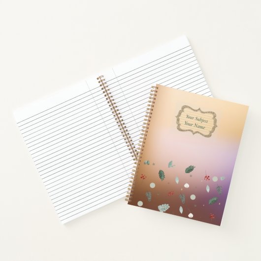 Modernes Blätter-Notebook Notizblock (Innenseite)