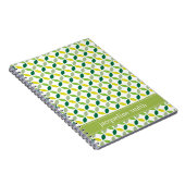 Modernes Blätter Personalisiertes Notebook - Grün Notizblock (Rechte Seite)