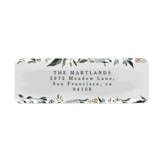 Modernes Blätterteig eucalyptus grau, elegant (Vorne)