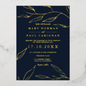 Modernes Blattgold Folieneinladung (Vorderseite)