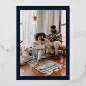 Modernes Blattgold Folieneinladung (Rückseite)