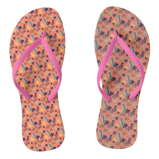 Modernes Blattmuster Badesandalen (Fußbett)