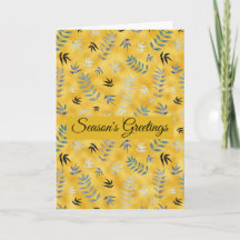 Modernes Blattmuster mit goldenem Hintergrund Holi