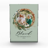 Modernes Blattwerk mit stilvollem, gesegnetes Dreh Fotoblock (Vorderseite)