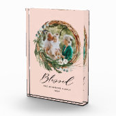 Modernes Blattwerk mit stilvollem, gesegnetes Dreh Fotoblock (Rechts)