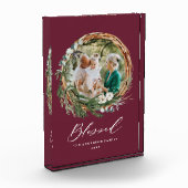 Modernes Blattwerk mit stilvollem, gesegnetes Dreh Fotoblock (Links)