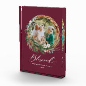 Modernes Blattwerk mit stilvollem, gesegnetes Dreh Fotoblock (Rechts)