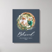 Modernes Blattwerk mit stilvollem, gesegnetes Dreh Leinwanddruck (Vorderseite)