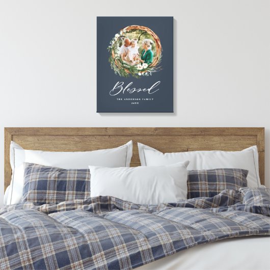 Modernes Blattwerk mit stilvollem, gesegnetes Dreh Leinwanddruck (Insitu (Schlafzimmer))