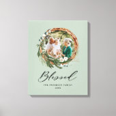 Modernes Blattwerk mit stilvollem, gesegnetes Dreh Leinwanddruck (Vorderseite)