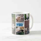 Modernes Blau Behielt ruhige Barke auf Hund 7 Foto Kaffeetasse (VorderseiteRechts)