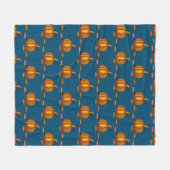 Modernes Blau | ERNTEDANK | Kürbis Fleecedecke (Vorderseite (Horizontal))